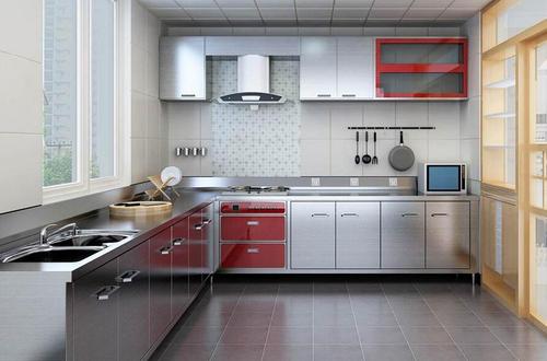 304不锈钢厨柜柜体厨房橱柜定制商用工作台厨房柜整体厨柜